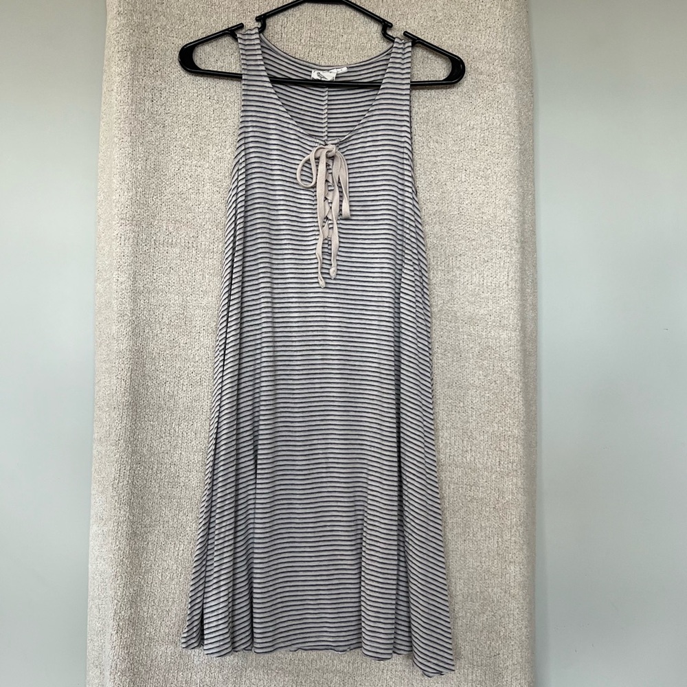 White Crow Stripe Dress